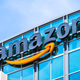 Photo of Amazon logo on building